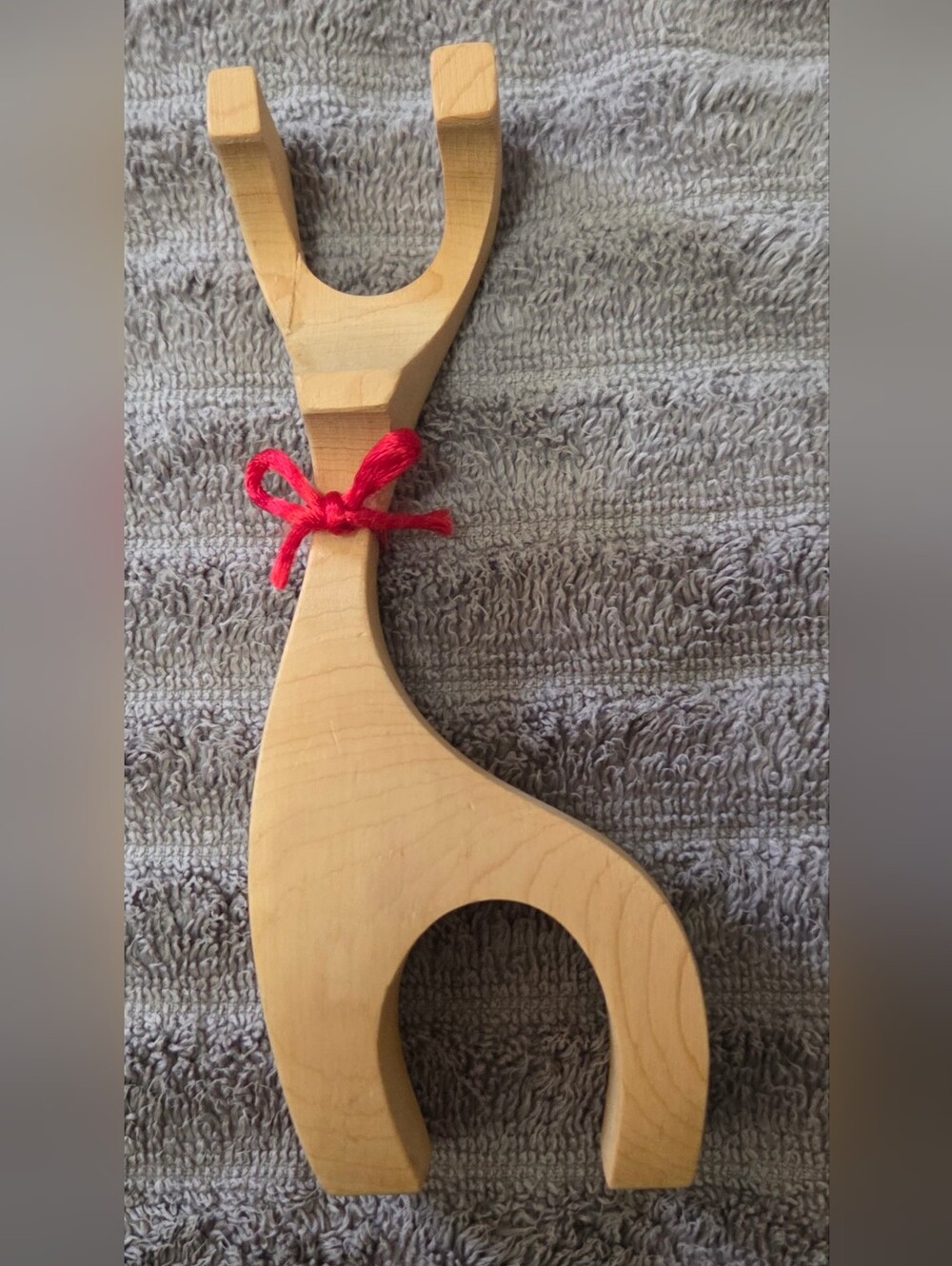 Vintage Danish MCM Hand Carved Wood Reindeer